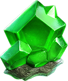 - สัญลักษณ์พิเศษ อัญมณีสีเขียว ของเกม Galactic Gems