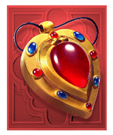 - รูปสัญลักษณ์ จี้หัวใจสีแดง ของเกม Genie is 3 Wishes